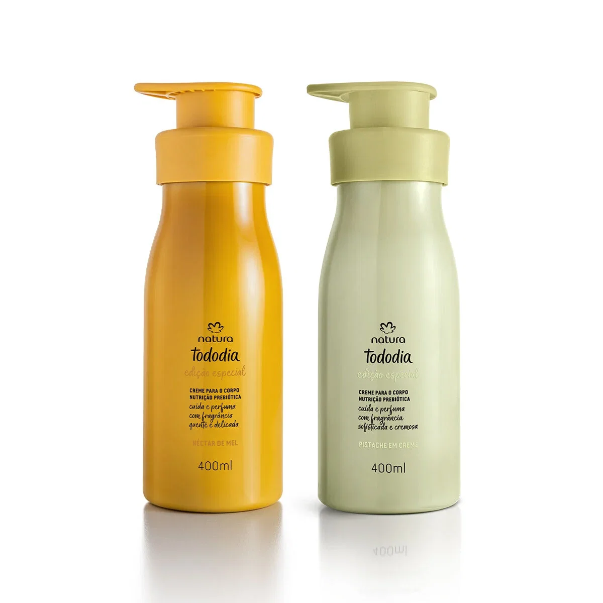 Kit Tododia Creme Desodorante Nutritivo para o Corpo Néctar de Mel e Pistache 2 produtos de 400 ml