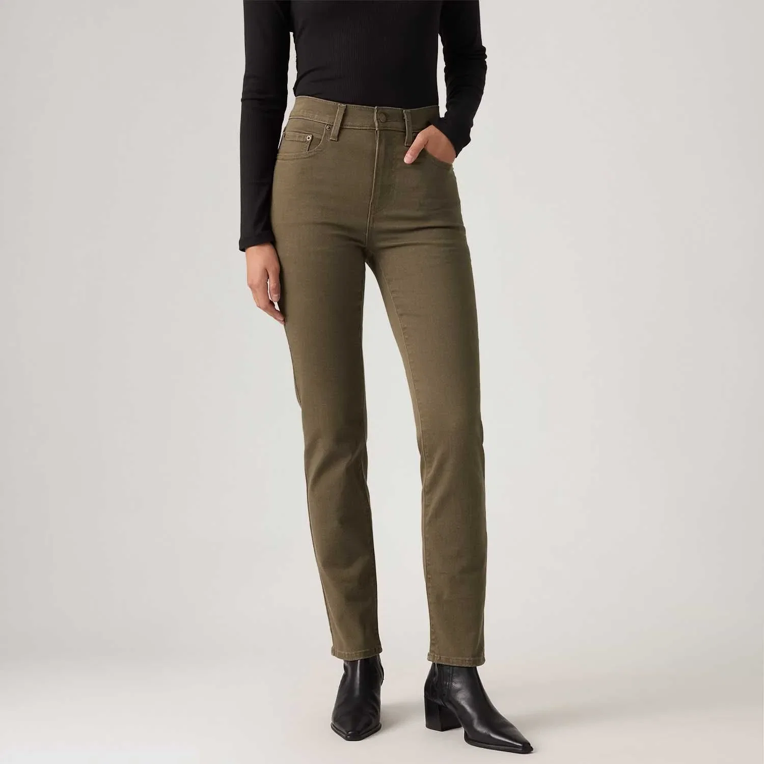 Calça Jeans Levi's® 724® High Rise Straight Marrom — imagem 1