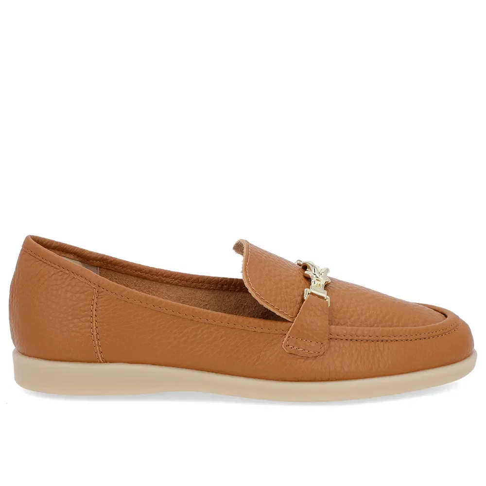 Loafer Casual Marrom Couro Tira — imagem 1