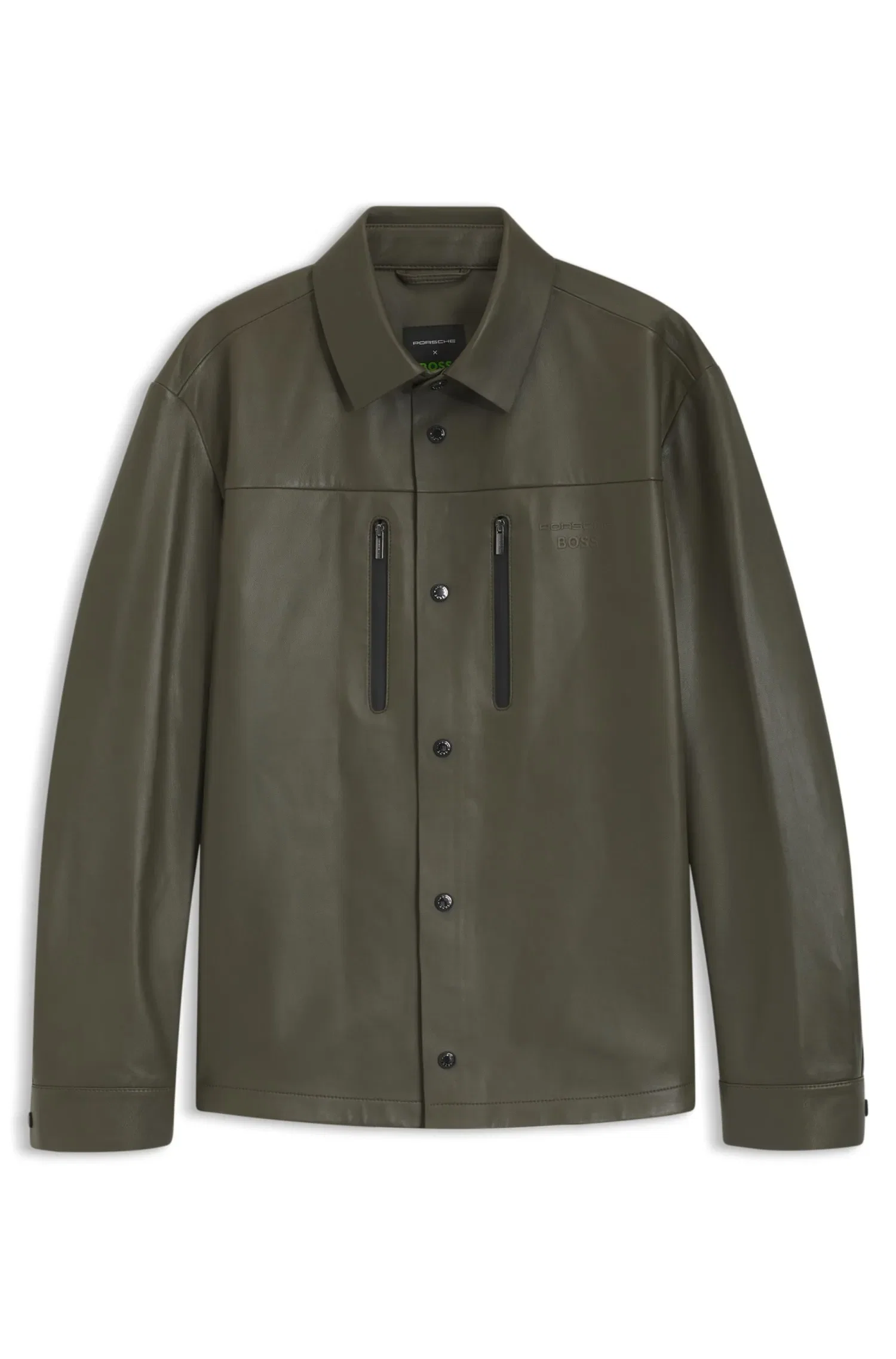 Jaqueta Porsche x BOSS De Couro Napa De Ajuste Regular