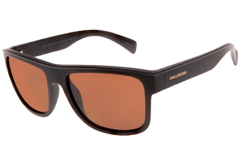 Óculos de Sol Masculino Chilli Beans Bossa Nova Clássico Poli Marrom — imagem 1