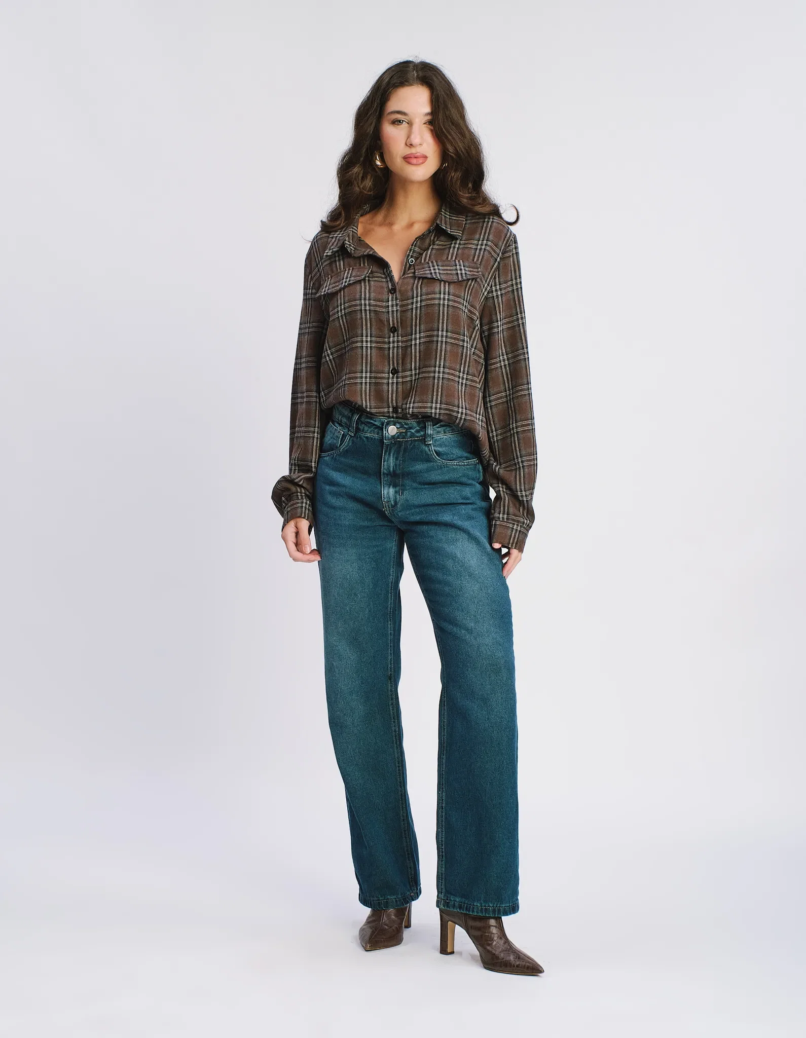 Calça Jeans Reta - Denim Escuro