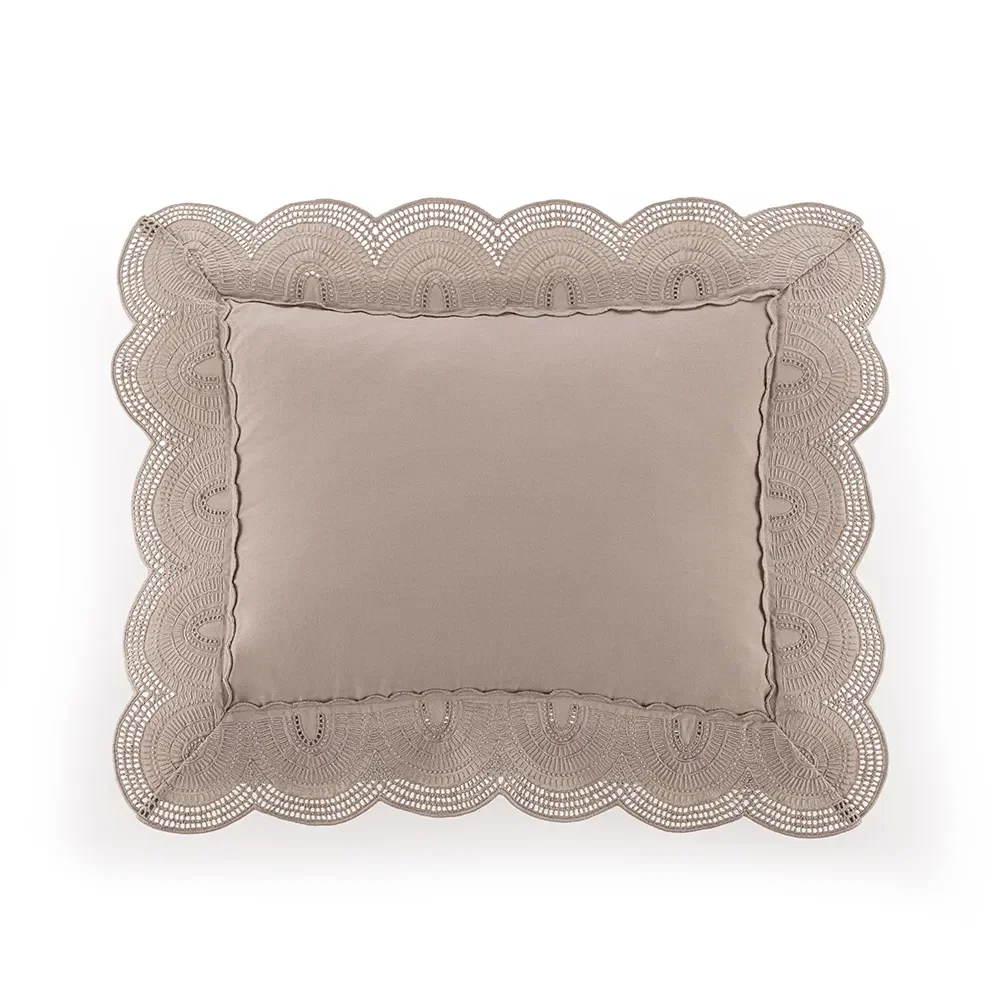 Almofada 300 fios Cetim Coliseu Nocciola / Legno