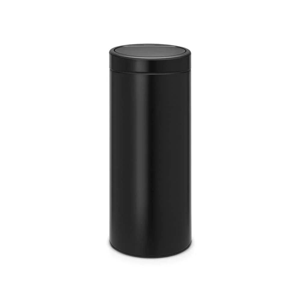 Lixeira em Aço Inox Touch Bin 30 Litros Brabantia Preta — imagem 1