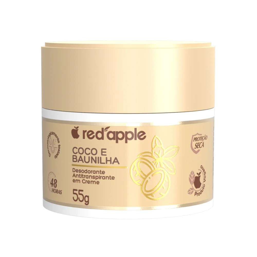 Desodorante em Creme Red Apple Coco e Baunilha 55g