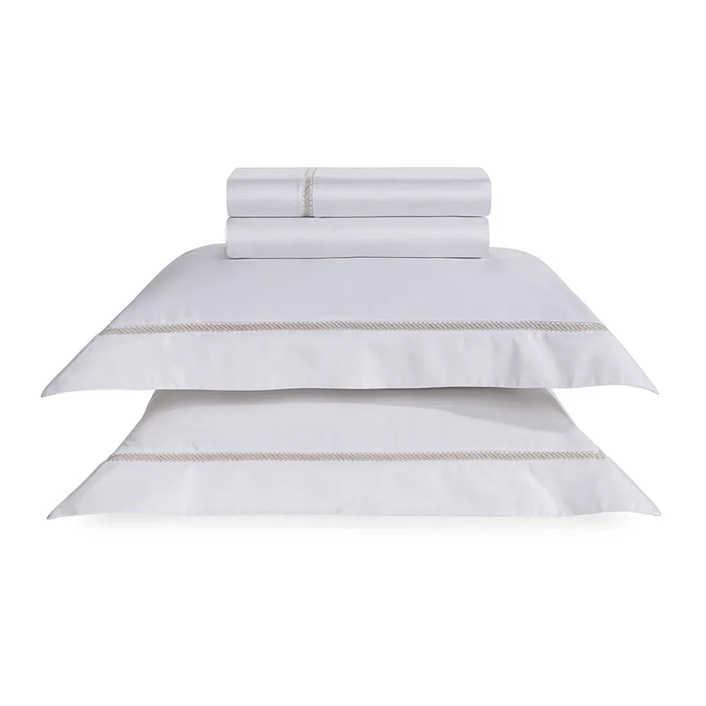 Jogo de Cama Queen 1000 Fios Frezzano Branco / Legno