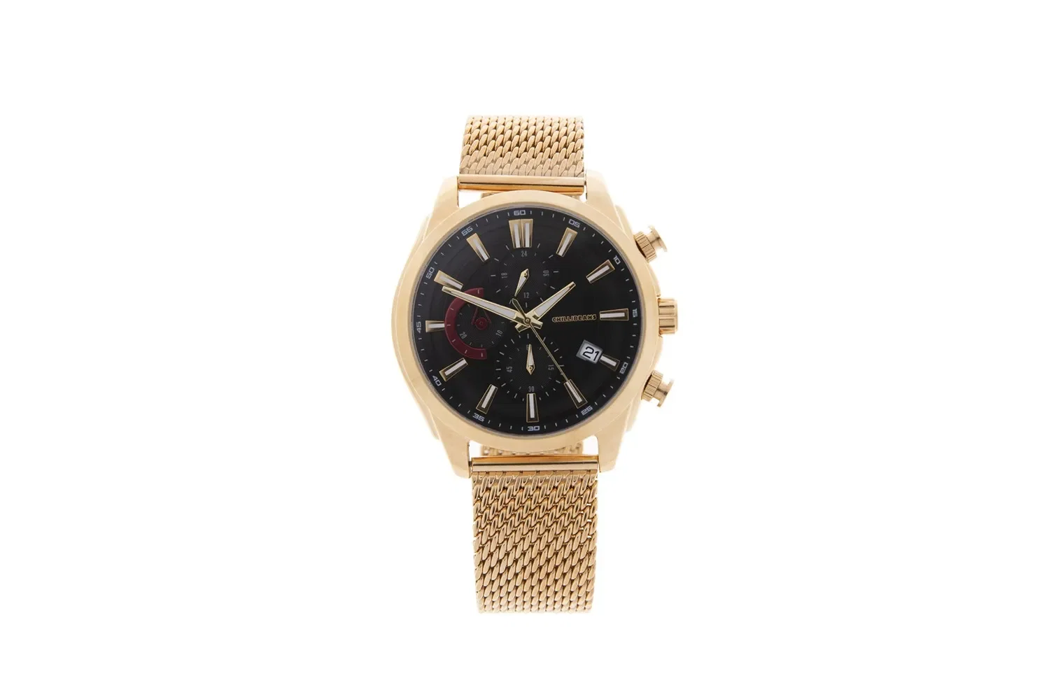 Relógio Analógico Masculino Chilli Beans Metal Robusto Dourado — imagem 1