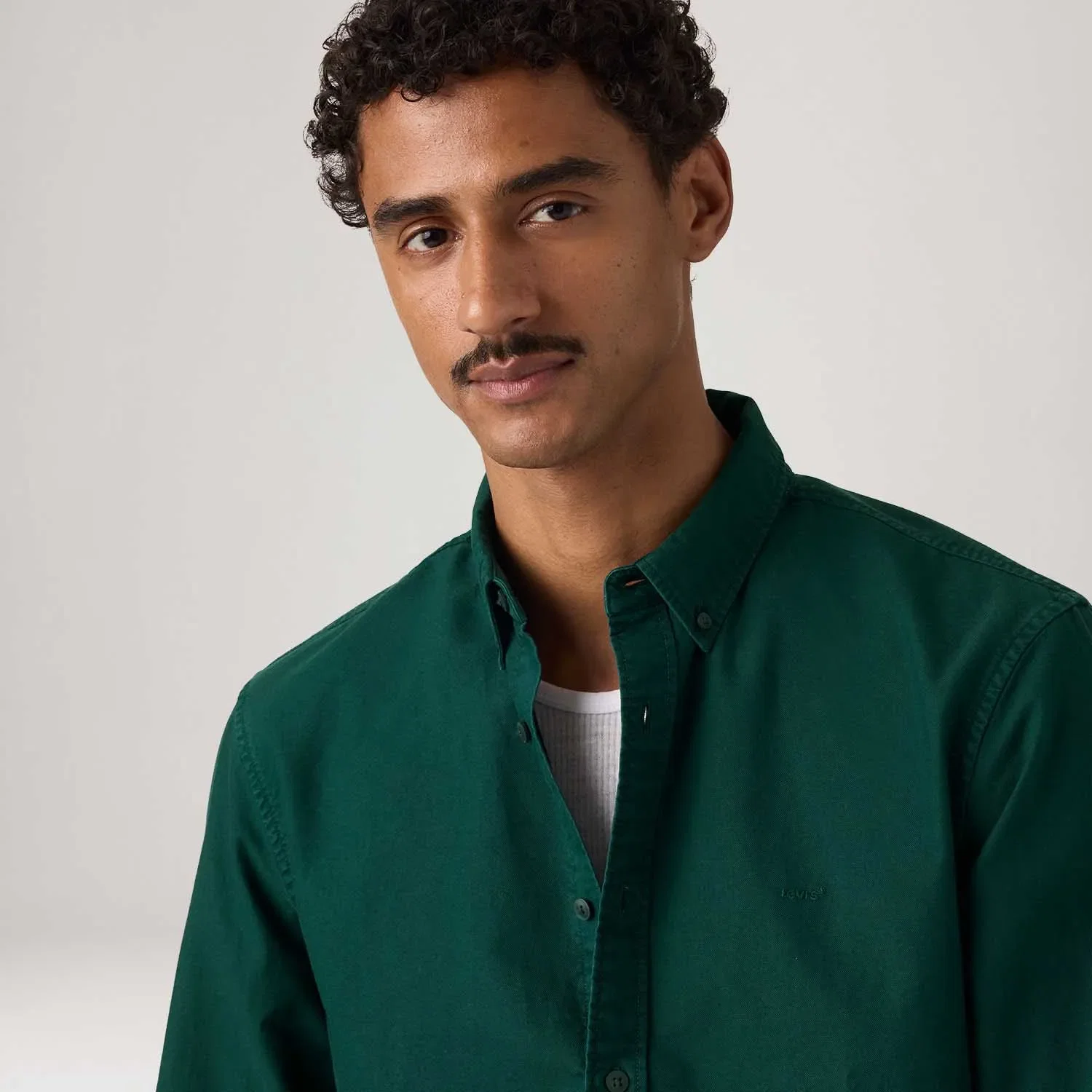 Camisa Levi's® Authentic Button Down Verde Manga Longa