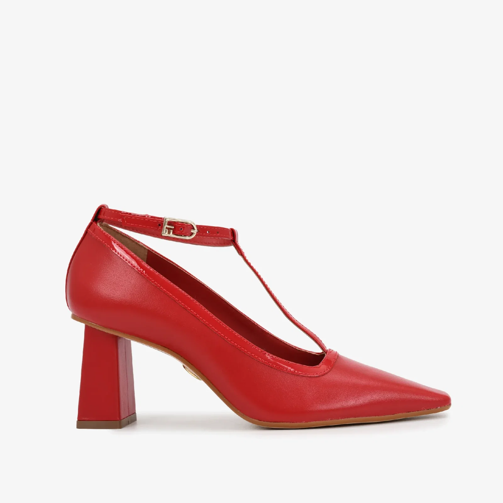 Scarpin Vermelho Rubi Couro