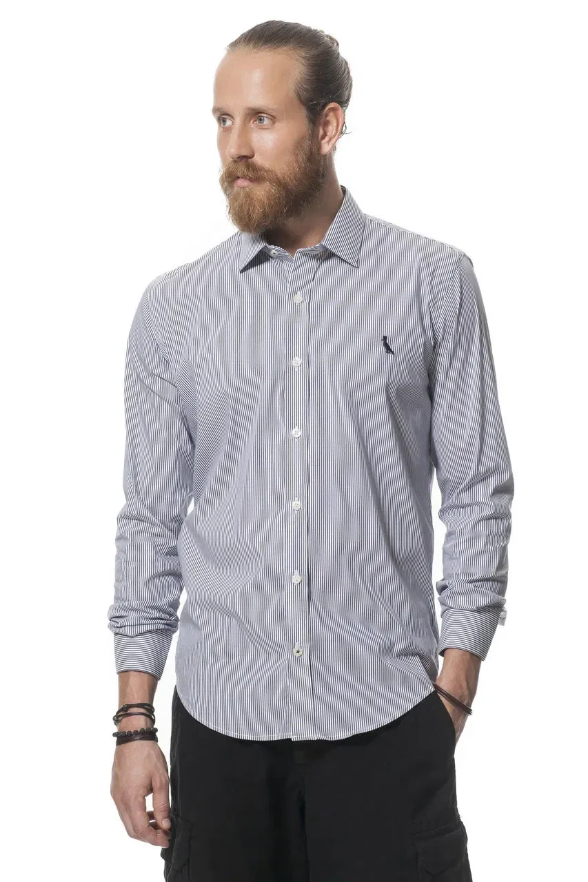 Camisa Enxuto Listras Elastano