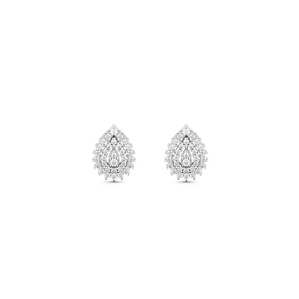 Brinco Conjunto Especial em Ouro Branco 18k com Diamantes — imagem 1