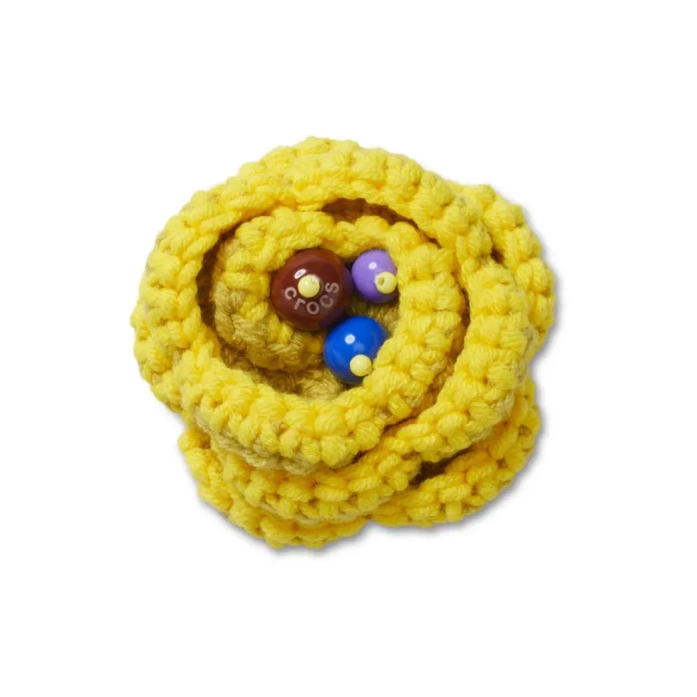 Flor de Crochê Amarela