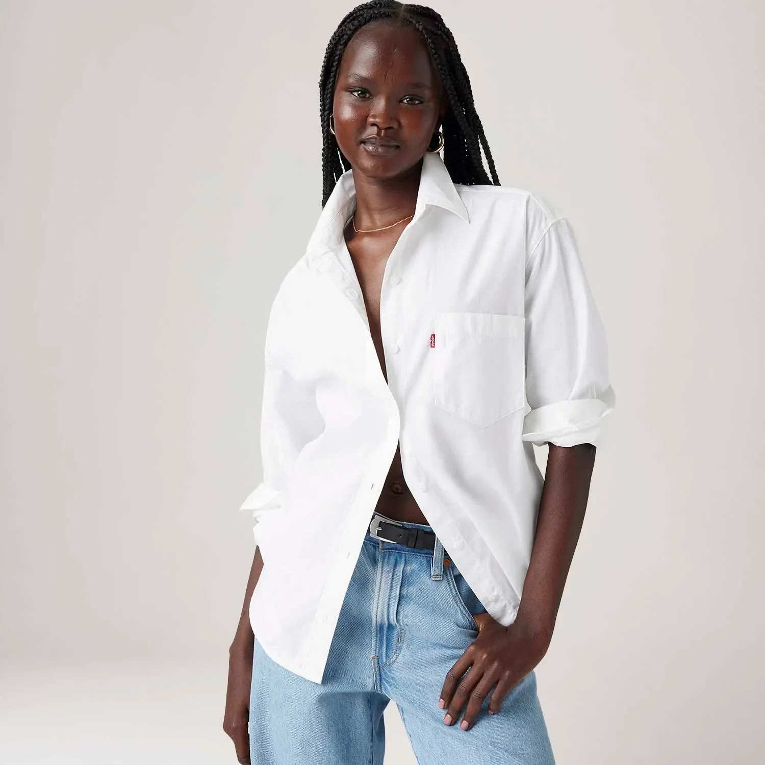 Camisa Levi's® Harlie Branca Manga Longa — imagem 1