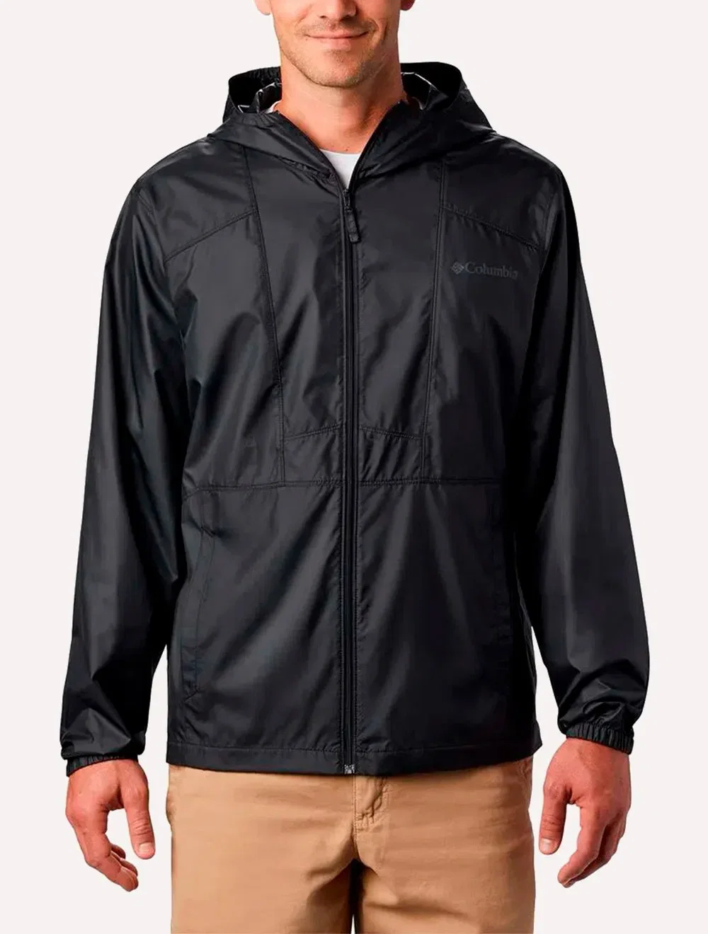 Jaqueta Columbia Masculina Corta Vento Flashback Windbreaker Preta