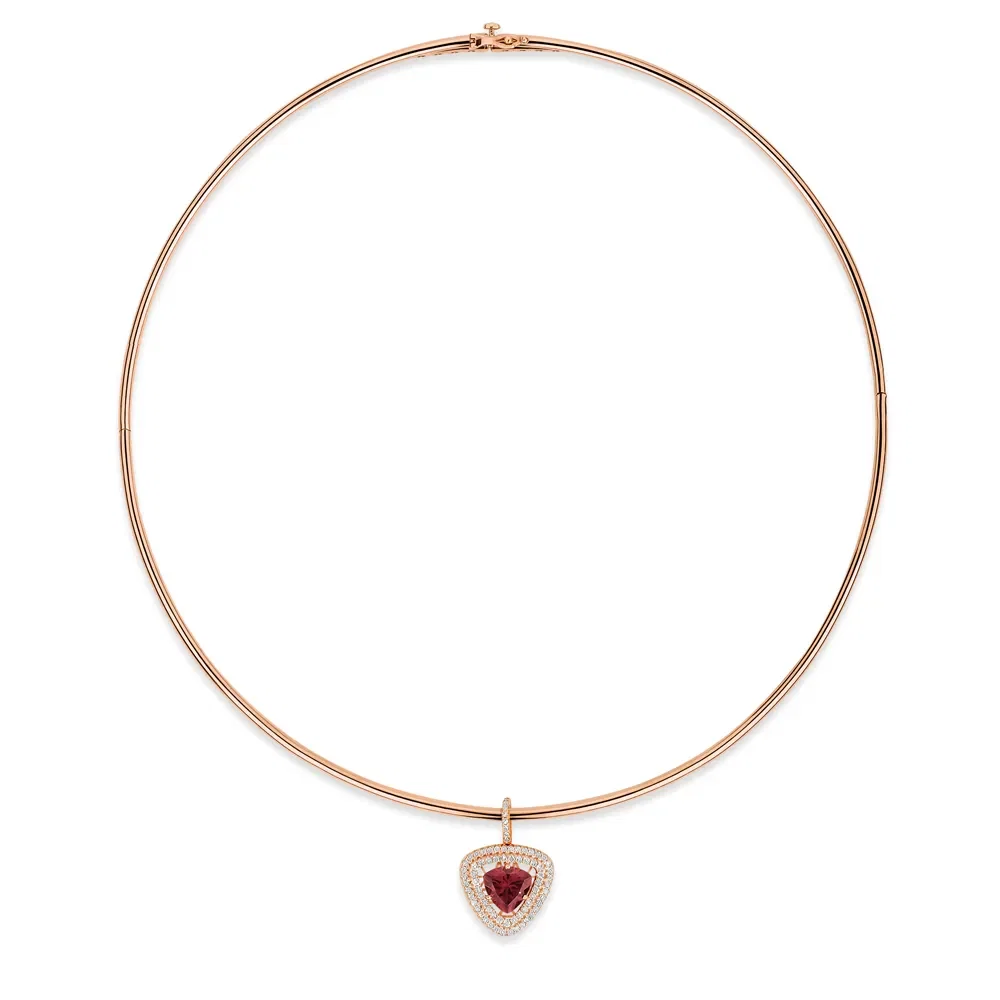 Colar Slendore em Ouro Vivara 18k com Rodolita e Diamantes, 40cm — imagem 1