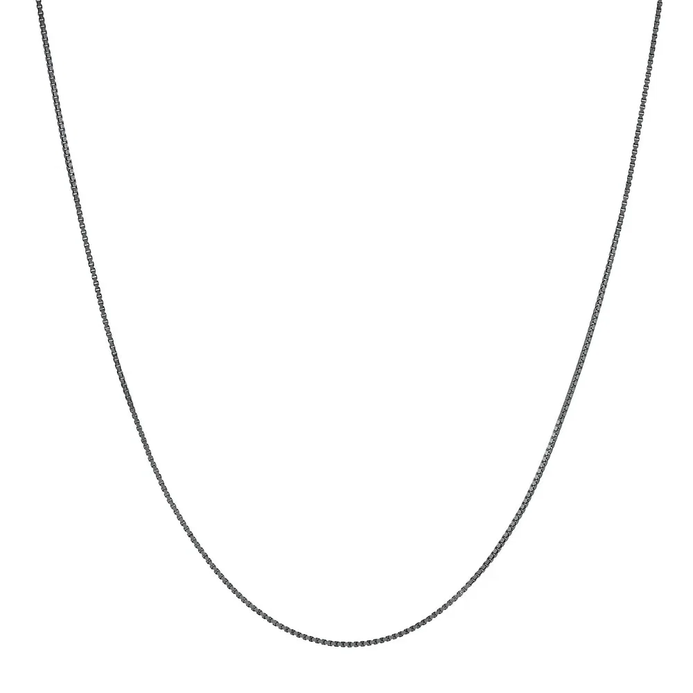 Corrente Veneziana Curta em Prata 925 com Ródio Negro, 50cm — imagem 1