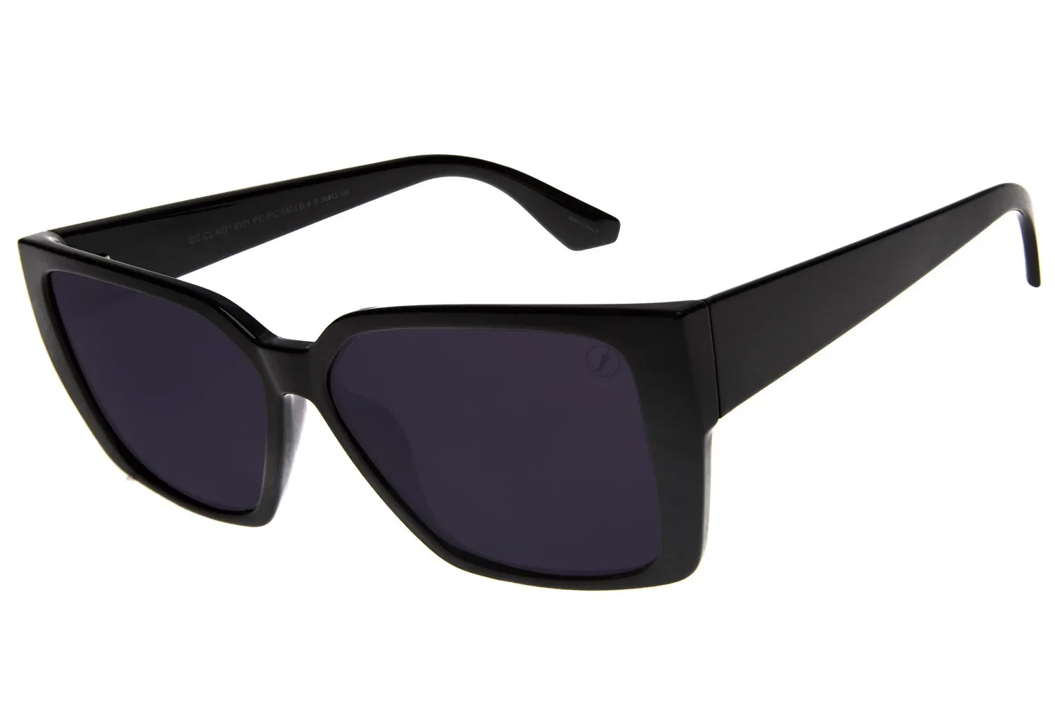 Óculos de Sol Feminino Ótica Chilli Beans Quadrado Clássico Preto — imagem 1