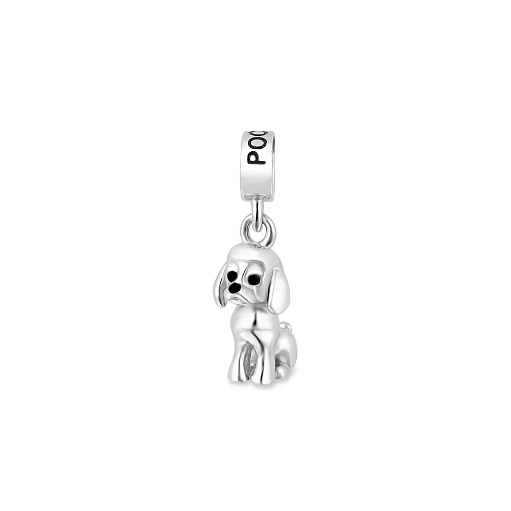 Pingente Life Animal Poodle em Prata 925 com Esmalte — imagem 1