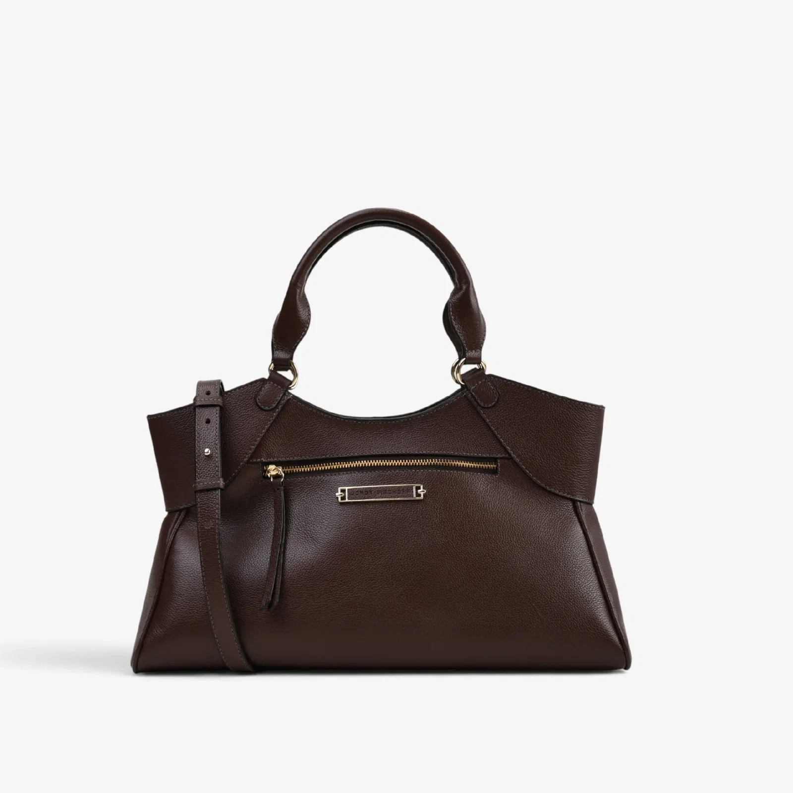 Bolsa Tote Marrom Café Couro
