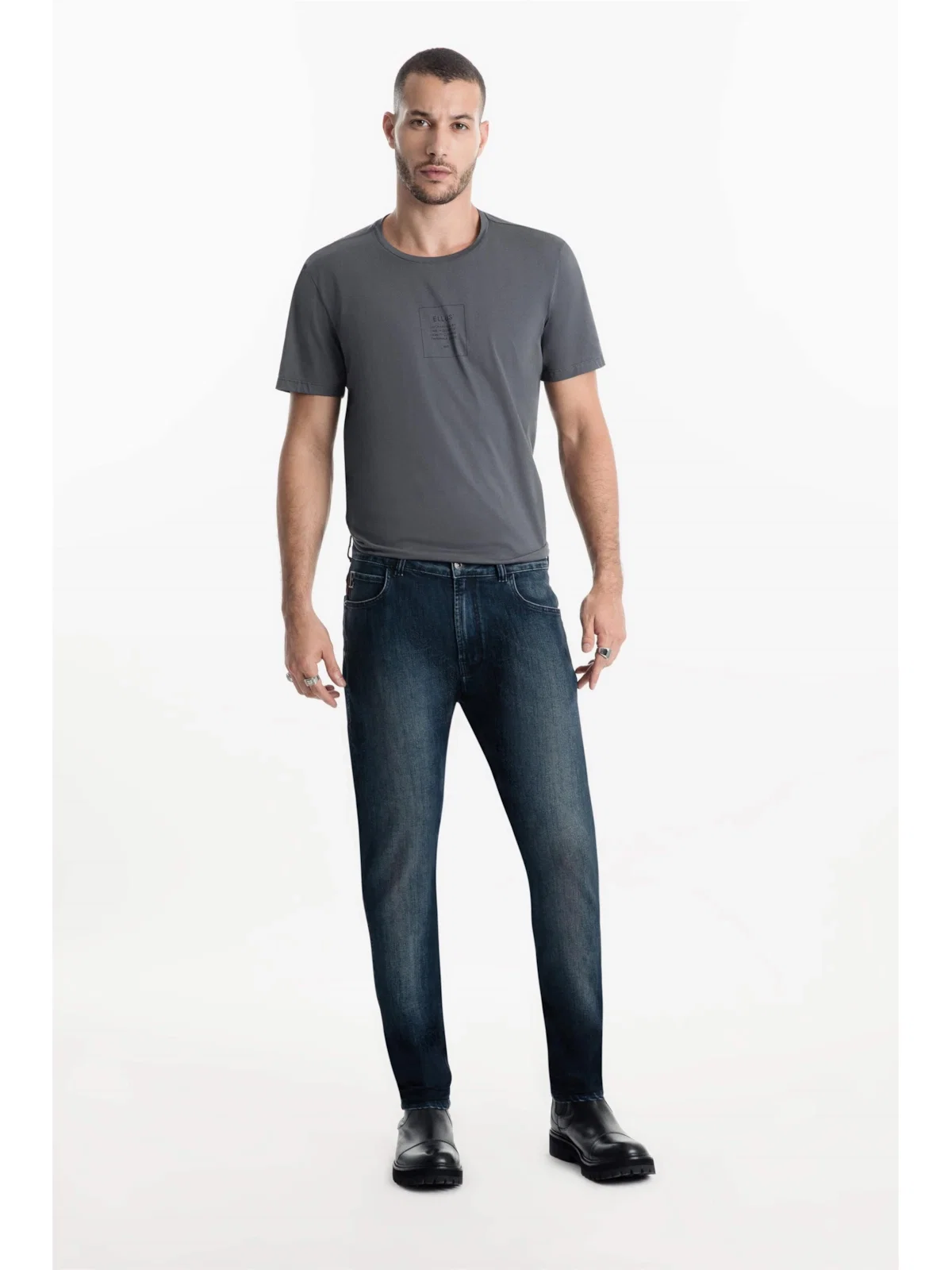 Calça High Comfort Dark Indigo Lav. Escuro