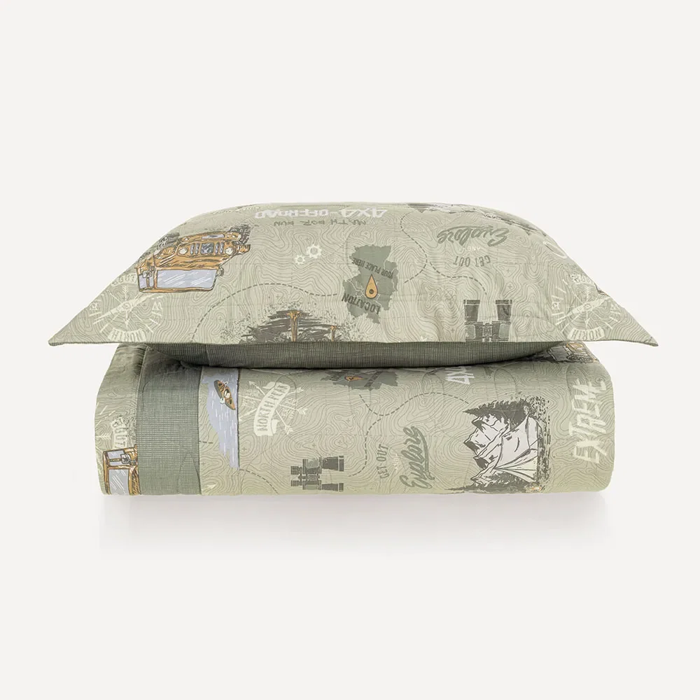 Colcha Infantil com Porta-travesseiro 200 Fios Forest
