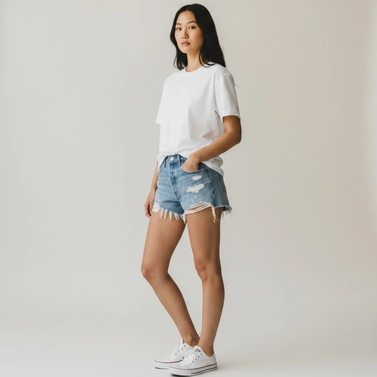 Short Jeans Levi's® 501® Original Lavagem Clara — imagem 1