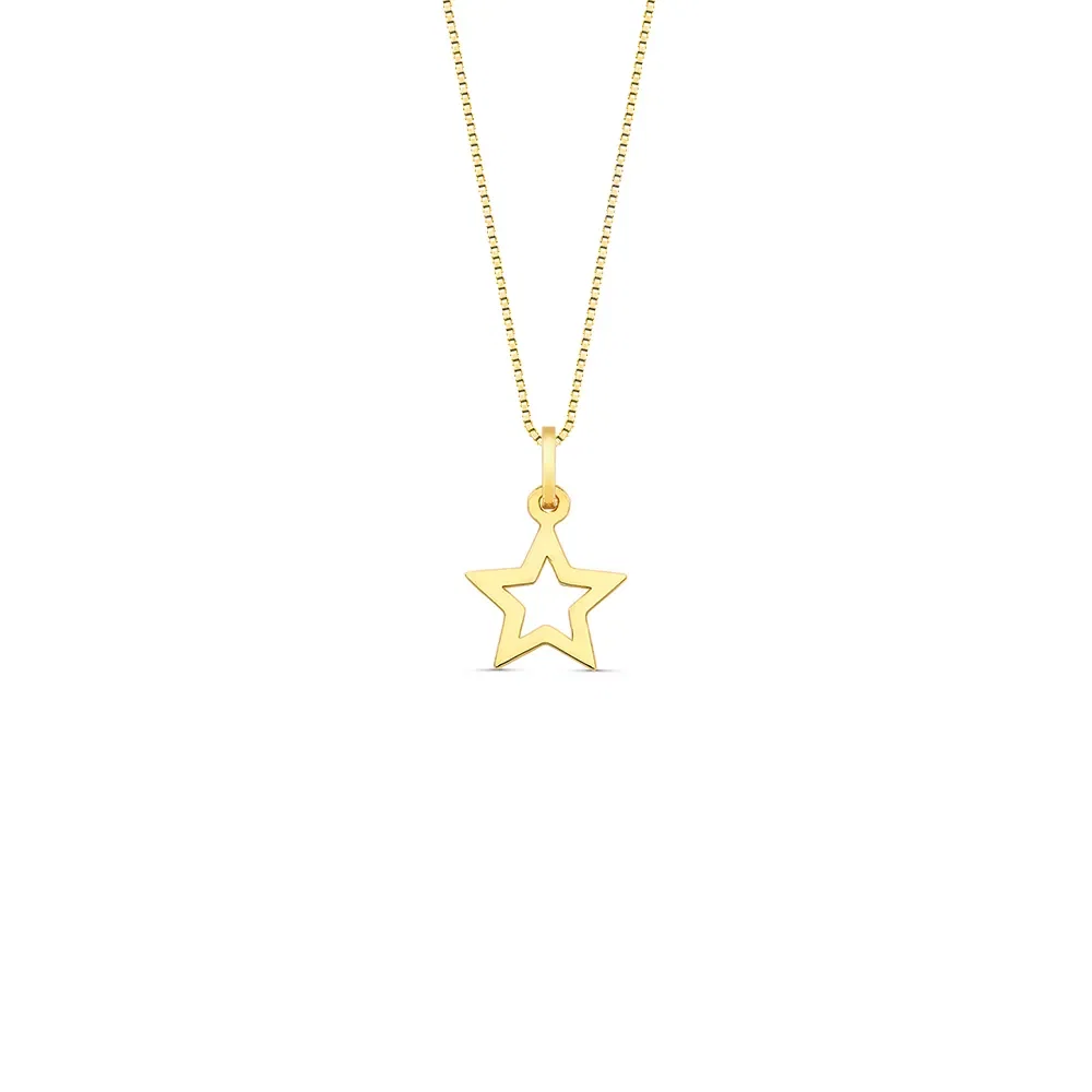 Pingente Icones Estrela em Ouro Amarelo 18k, 16mm — imagem 1