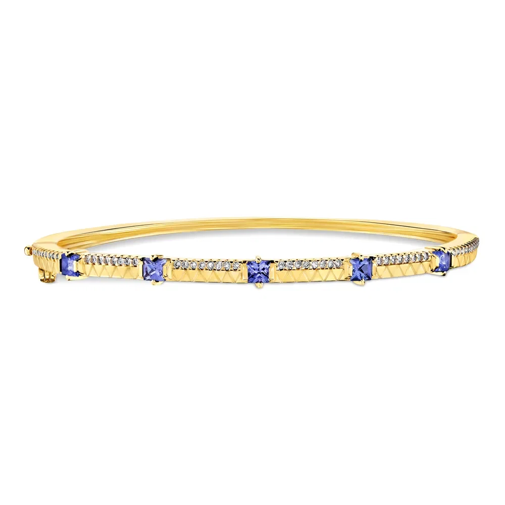 Pulseira Icona em Ouro Amarelo 18k com Tanzanitas e Diamantes — imagem 1