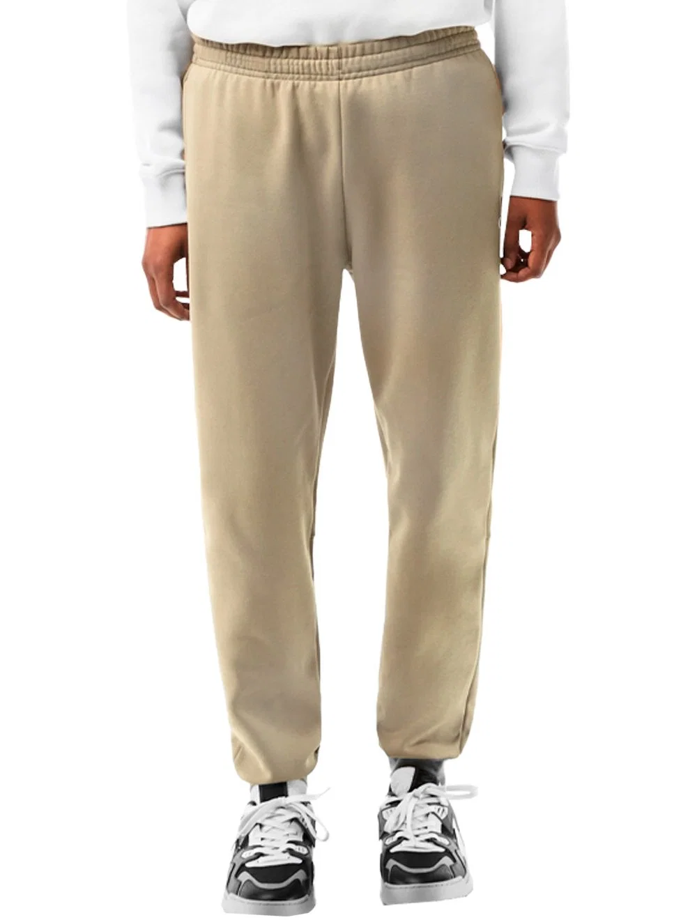Calça Lacoste Masculina Moletom Sport Cotton Fleece Croco Cáqui