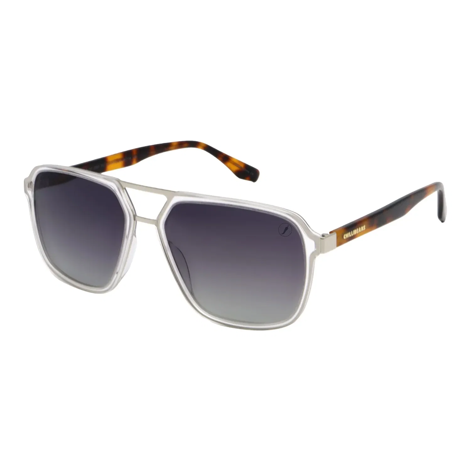 Óculos de Sol Feminino Chilli Beans Trend Quadrado Polarizado Degradê Prata — imagem 1