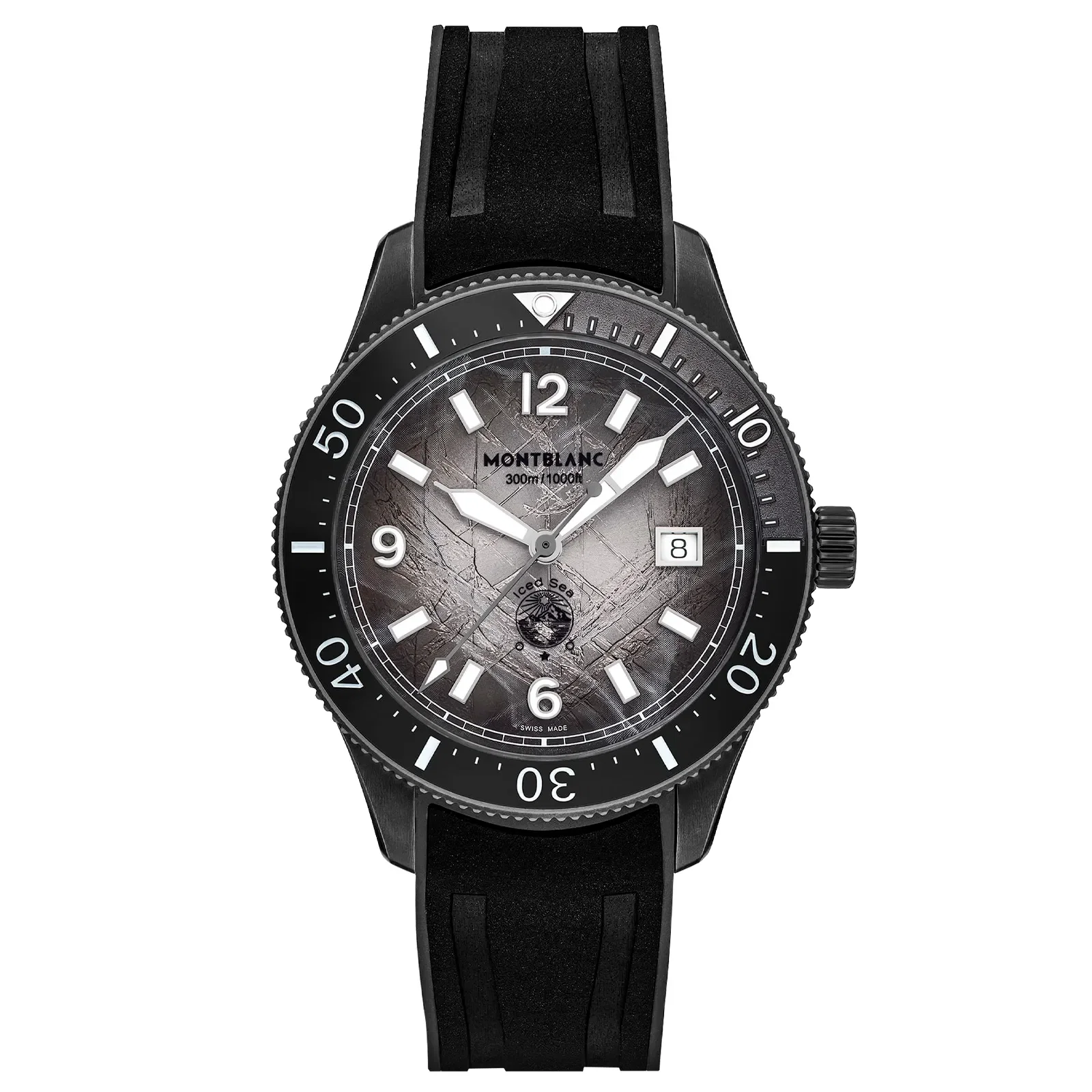 Relógio Montblanc Iced Sea Automático Masculino em Borracha Preta 134017 — imagem 1