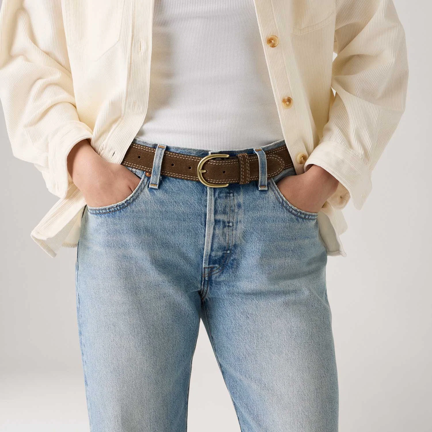 Cinto Levi's® Olivia Classic Feather Edge Marrom — imagem 1