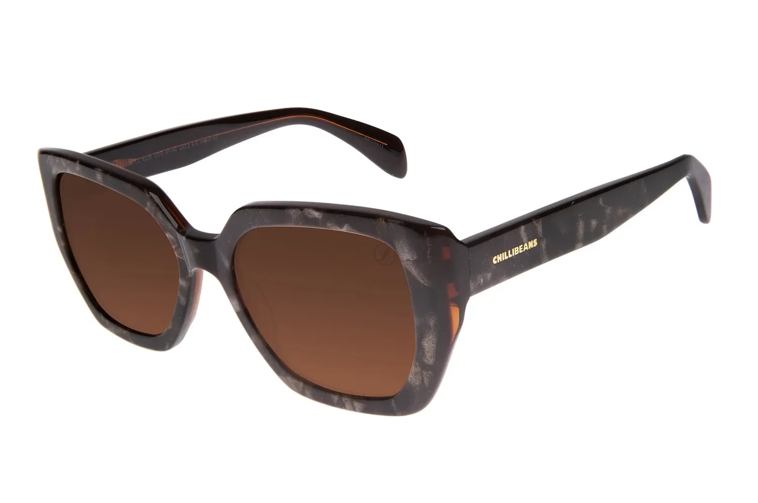 Óculos de Sol Masculino Chilli Beans Quadrado Marrom — imagem 1