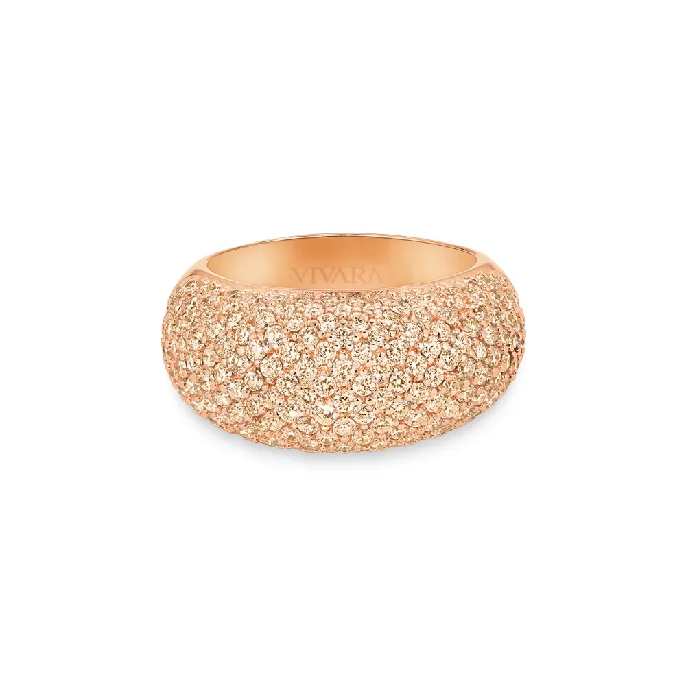 Anel Lumiere em Ouro Rosé 18k com Diamantes Brown — imagem 1