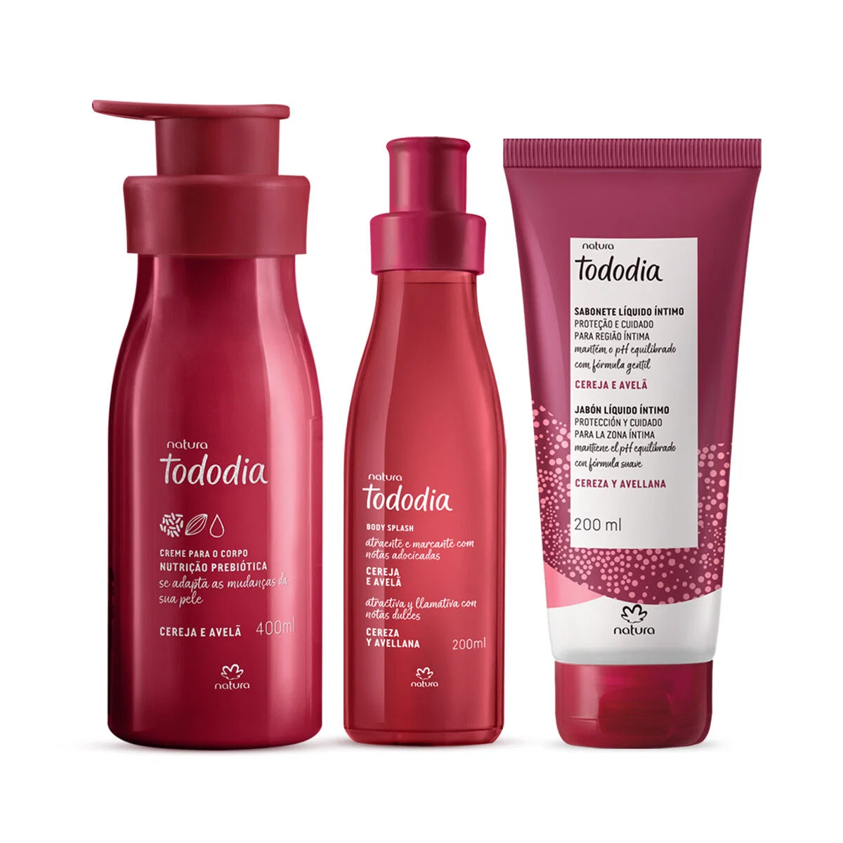 Kit Natura Tododia Cereja e Avelã (3 produtos) — imagem 1