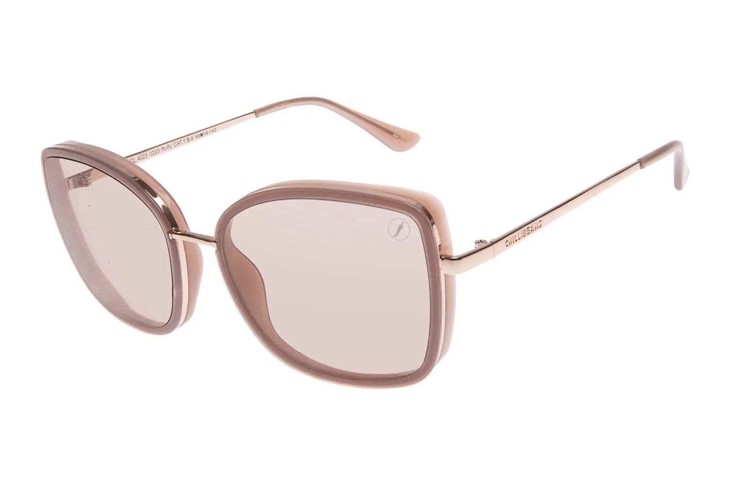 Óculos de Sol Feminino Chilli Beans Quadrado Bege — imagem 1