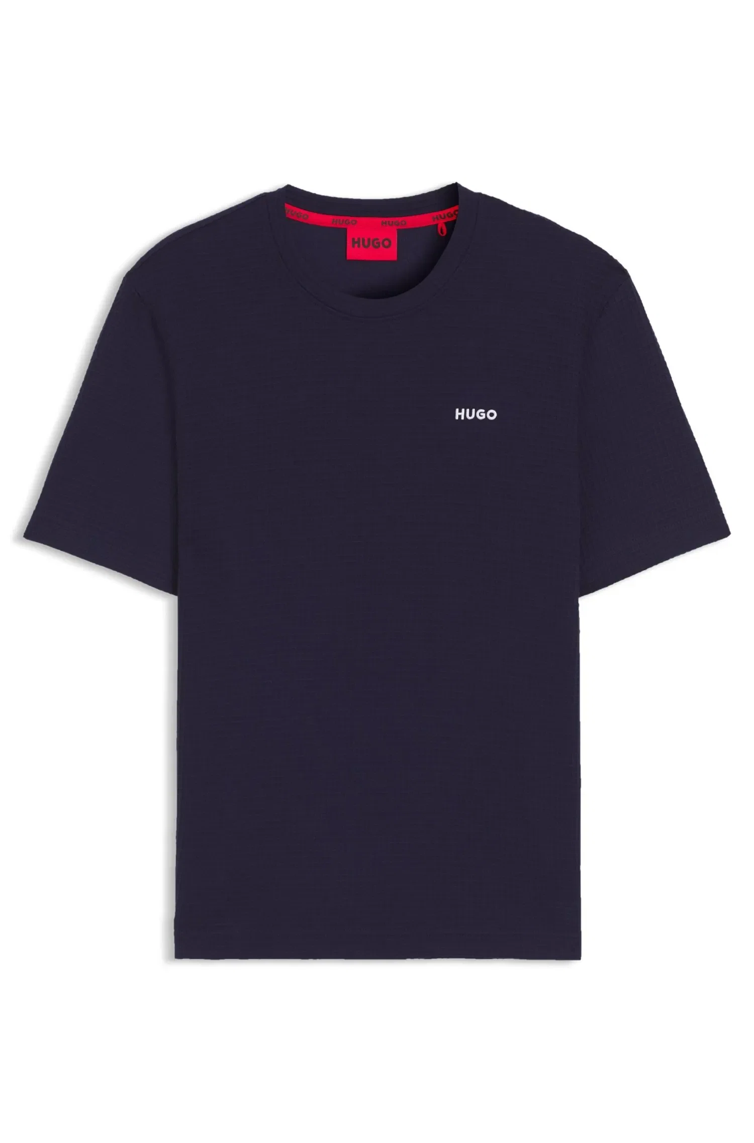 Camiseta De Pijama Com Estrutura Em Waffle Com Logo Bordado