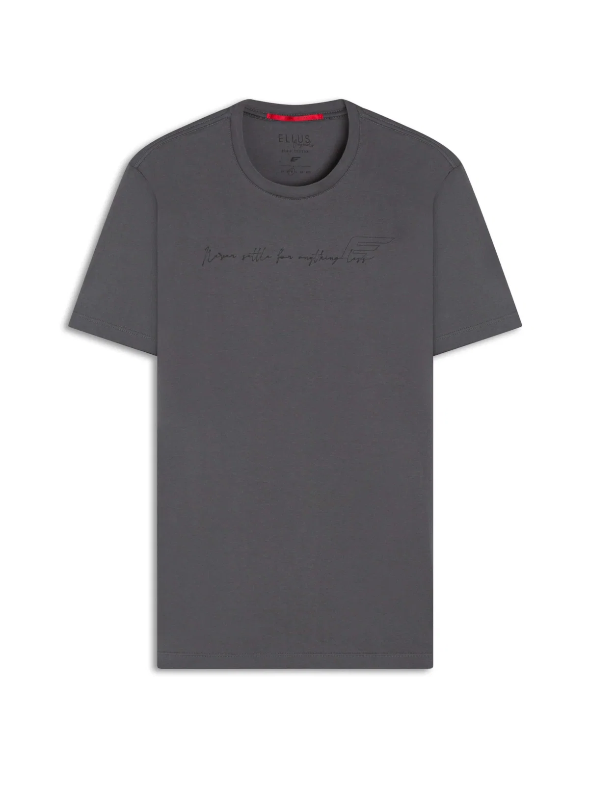 T-Shirt Pima Never Settle Classic Grafite