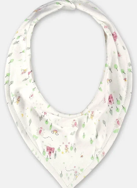Babador em Suedine para Bebê Menina (Off White) Up Baby