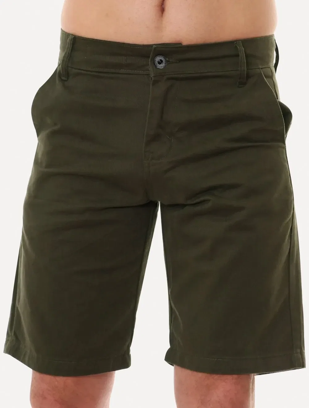 Bermuda Tommy Hilfiger Masculina de Sarja Stretch Verde Militar