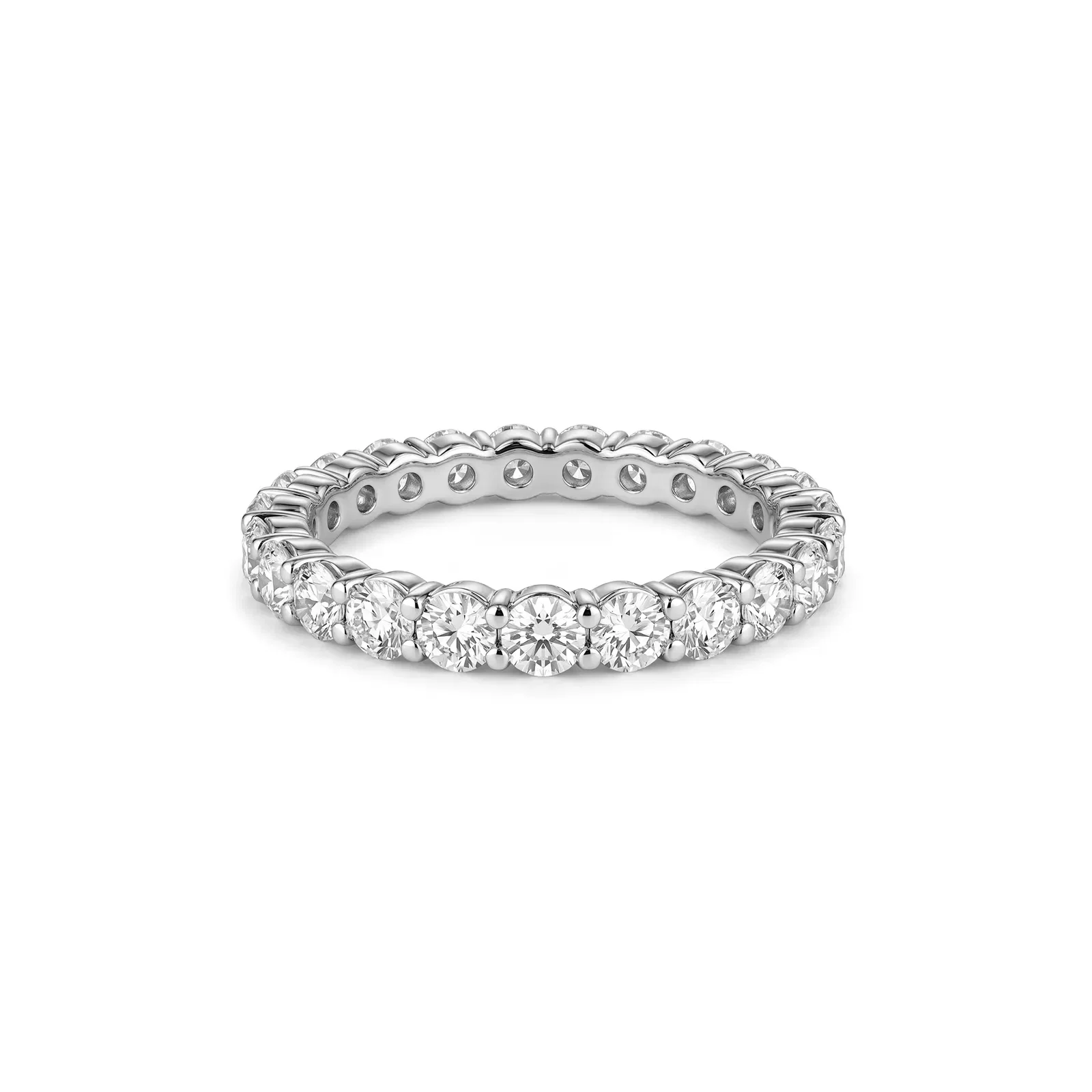 Aliança Eternity em Ouro Branco 18k com Diamantes 1,25ct