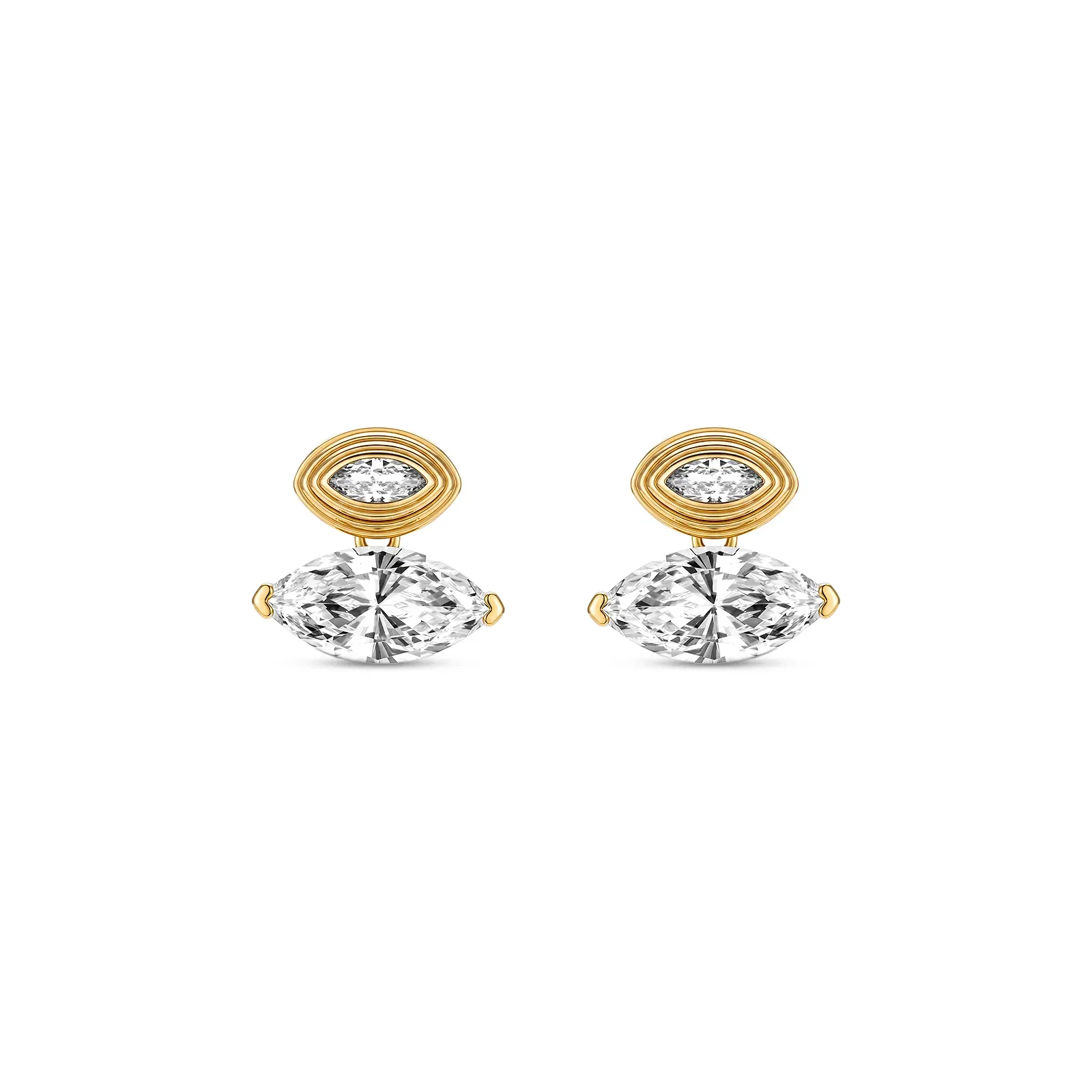 Brinco Life Intenção em Prata 925 com Banho de Ouro Amarelo 18k e Zircônia Incolor — imagem 1