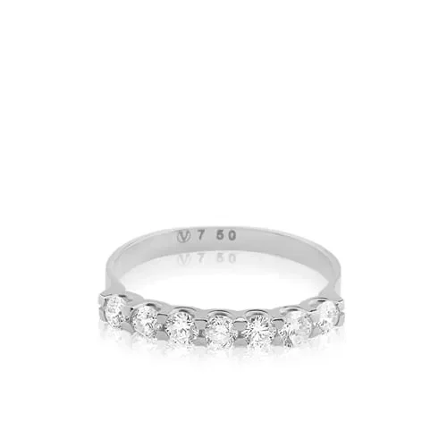 Meia Aliança Eternity em Ouro Branco 18k com Diamantes 0,56 ct — imagem 1