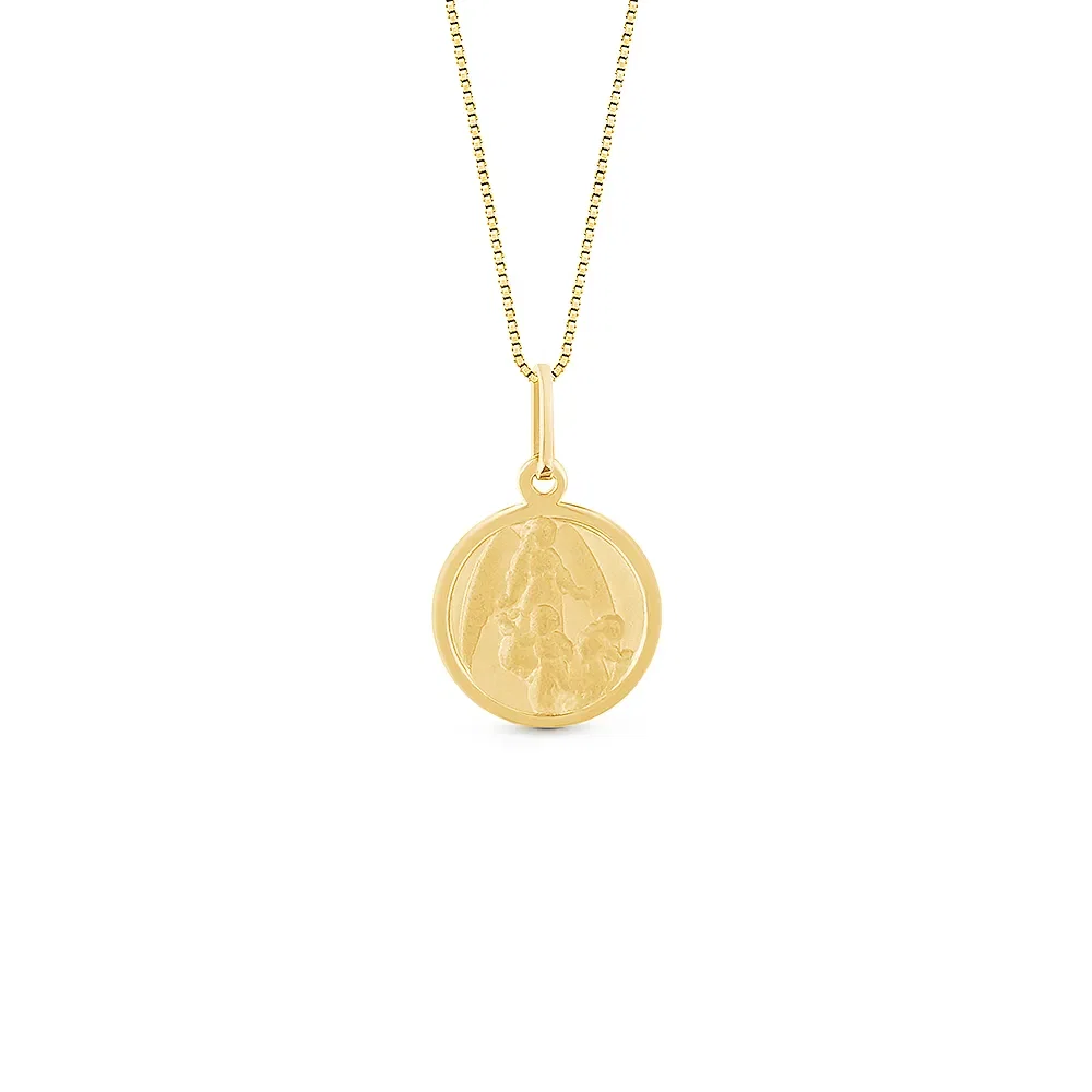 Pingente Medalha N.Sra das Graças em Ouro Amarelo 18k, 14.5mm — imagem 1