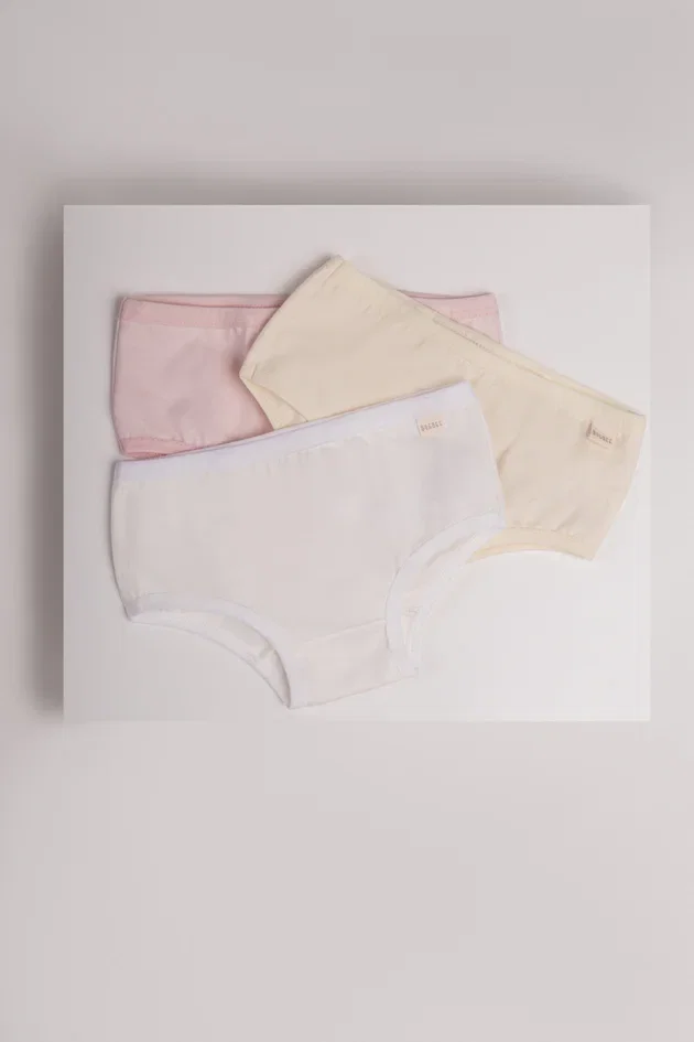 Kit Calcinha Infantil em Cotton com Elastano