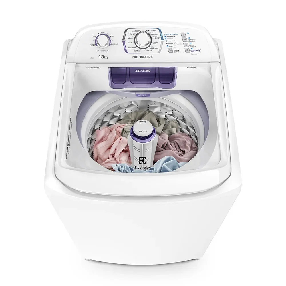 Máquina de Lavar Electrolux 13Kg Branca Premium Care com Cesto inox e Jet&Clean (LPR13) — imagem 1