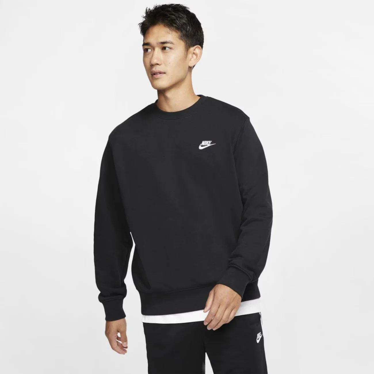 Blusão de Moletom Nike Sportswear Club Crew FT - Masculino
