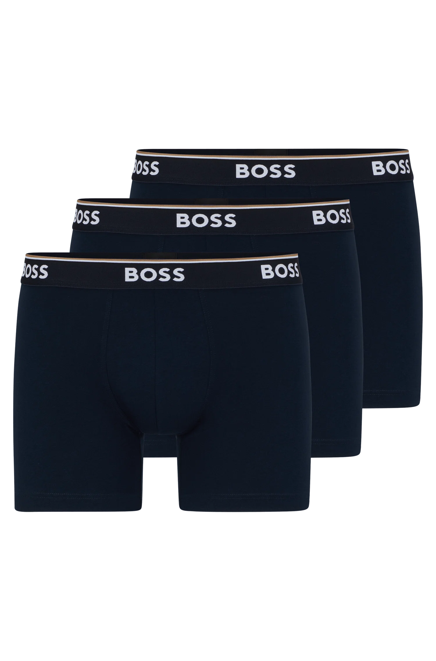 Conjunto 3 Cuecas Boxer Em Algodão Stretch Com Logos