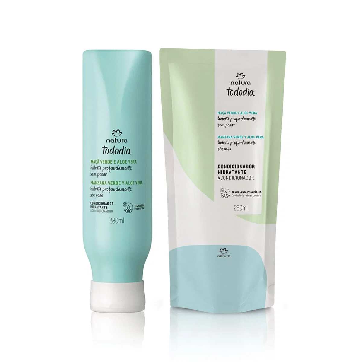 Kit Condicionador Hidratante Tododia Maçã e Aloe Vera com Refil
