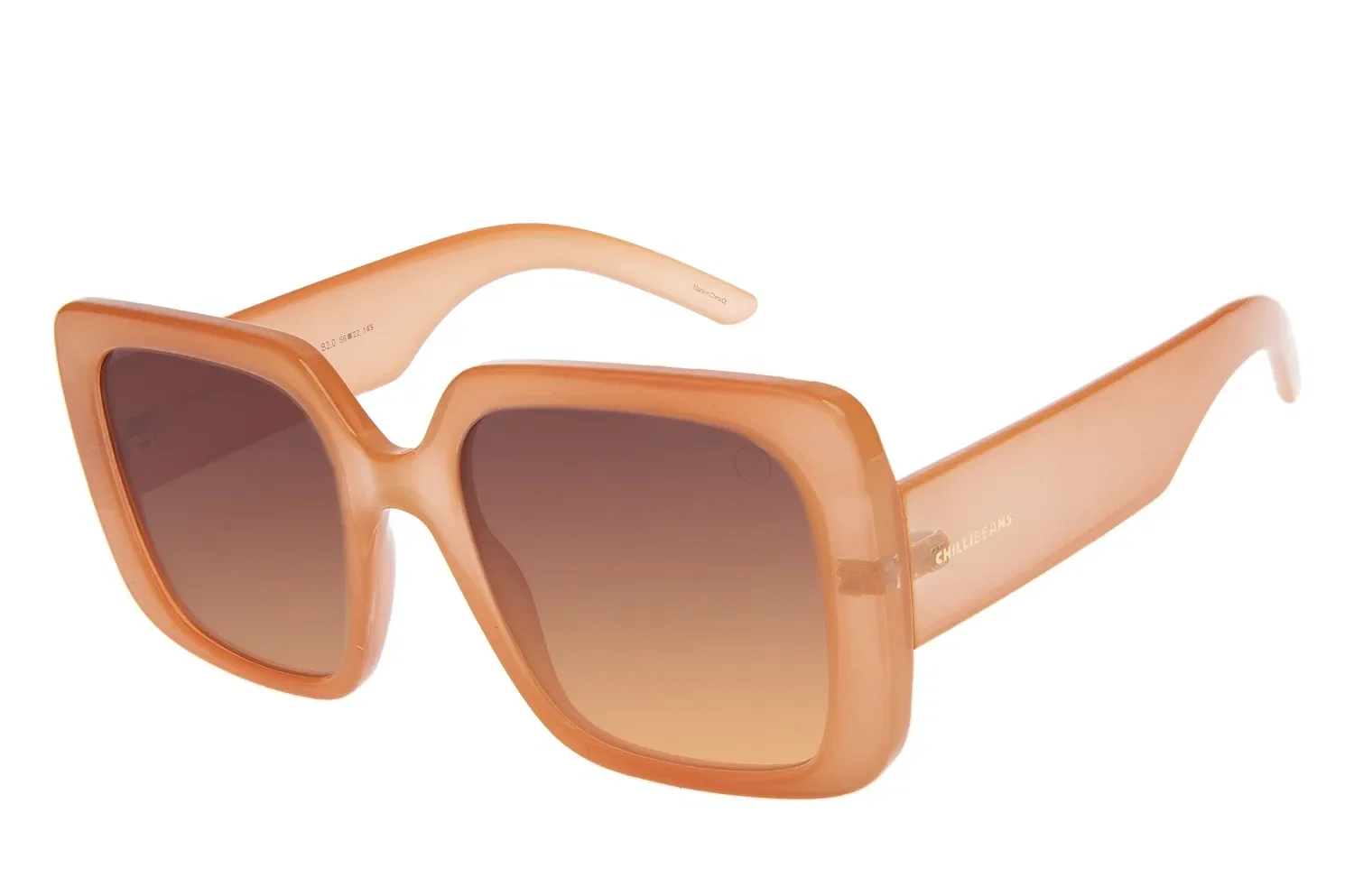 Óculos de Sol Feminino Chilli Beans Quadrado 70's Marrom — imagem 1
